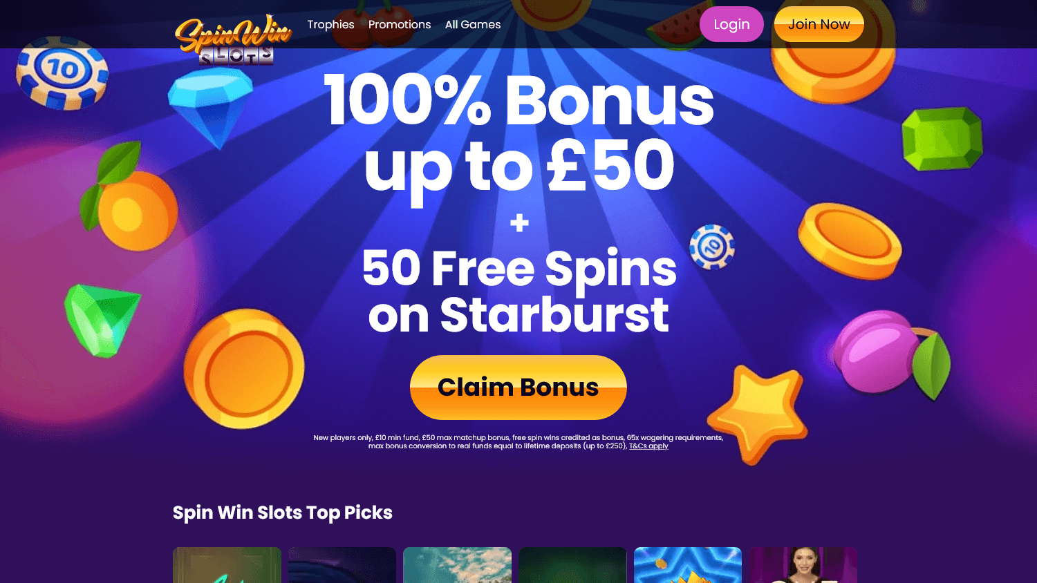 SpinWin Slots Casino Desktop screenshot